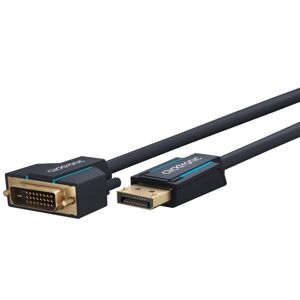 ClickTronic Adapterkabel för aktiv DisplayPort™ till DVI-D Premiumkabel   1x DisplayPort™-kontakt >> 1x DVI-D-kontakt   1,0 m   WUXGA @ 60 Hz