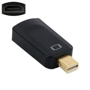 Shoppo Marte Mini DisplayPort Male to HDMI Female Adapter, Size: 4cm x 1.8cm x 0.7cm(Black)