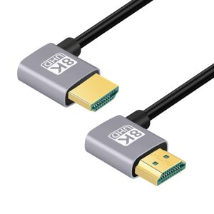 Shoppo Marte HDMI Male to HDMI Male Dual Elbow HD Audio Video Adapter Cable, Length:1m(Left Right Bend)