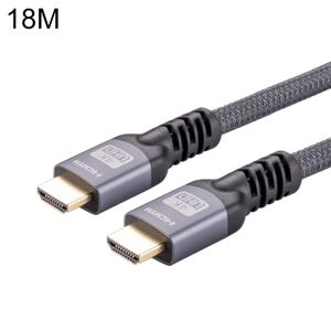 Shoppo Marte HDMI 2.0 Male to HDMI 2.0 Male 4K Ultra-HD Braided Adapter Cable, Cable Length:18m(Grey)