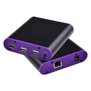 Shoppo Marte CAT872-KVM HDMI Extender (Receiver & Sender) over CAT5e/CAT6 Cable with USB Port and KVM Function, Transmission Distance: 200m(US Plug)