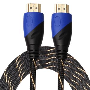 Shoppo Marte 5m HDMI 1.4 Version 1080P Woven Net Line Blue Black Head HDMI Male to HDMI Male Audio Video Connector Adapter Cable