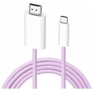 Shoppo Marte 4K 60Hz USB-C / Type-C to HDMI HD Adapter Cable, Length: 1.8m(Purple)