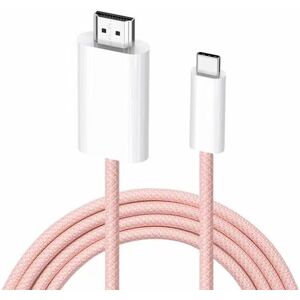 Shoppo Marte 4K 60Hz USB-C / Type-C to HDMI HD Adapter Cable, Length: 1.8m(Pink)