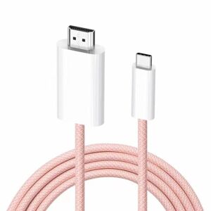 Shoppo Marte 4K 30Hz USB-C / Type-C to HDMI HD Adapter Cable, Length: 1.8m(Pink)