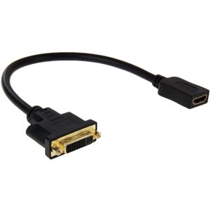 Shoppo Marte 30cm HDMI Female to DVI 24+5 Pin Female Adapater Cable(Black)