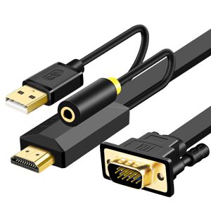 1m JH HV10 1080P HDMI to VGA Cable Projector TV Box Computer Notebook Industrial Display Adapter Cable