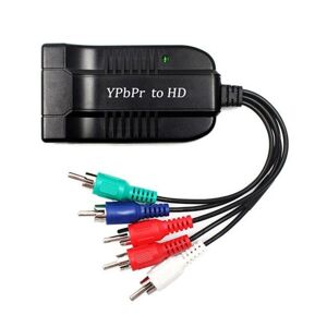 Shoppo Marte 1080P Component To HDMI Adapter Cable YPbPr To HD Interface HD Converter(Black)