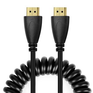 Shoppo Marte 1.4 Version, Gold Plated 19 Pin HDMI Male to HDMI Male Coiled Cable, Support 3D / Ethernet, Length: 60cm (can be extended up to 2m)