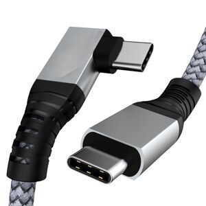 INF 240W 90 graders retvinklet hoved GEN 2-USB 3.2-kabel USB-C han-kabel 20 Gbps MultiColor 2 m
