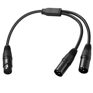 NSF 50 cm XLR Splitter Kabel Hun til Dobbelt Han Y-Splitter 3Pin Balanceret Line Folie Flettet Skærmet