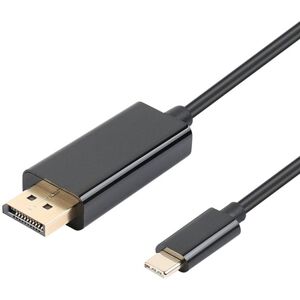 INF USB-C til Displayport (DP) adapterkabel 1,8 m Sort