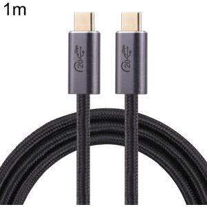 Shoppo Marte 20Gbps USB 3.2 USB-C / Type-C Male to USB-C / Type-C Male Braided Data Cable, Cable Length:1m(Black)