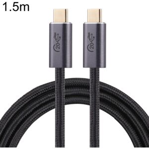 Shoppo Marte 20Gbps USB 3.2 USB-C / Type-C Male to USB-C / Type-C Male Braided Data Cable, Cable Length:1.5m(Black)