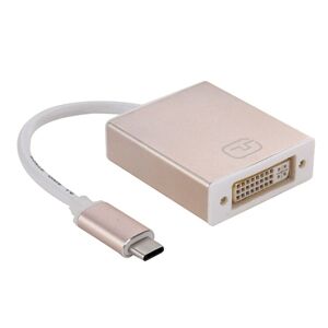 Shoppo Marte 10cm USB-C / Type-C 3.1 to DVI 24+5 Adapter Cable, For MacBook 12 inch, Chromebook Pixel 2015, Nokia N1 Tablet PC(Gold)