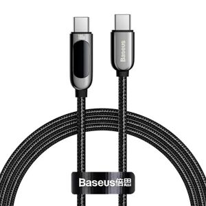 Baseus Display 100W USB-C til USB-C Kabel - 1m - Sort