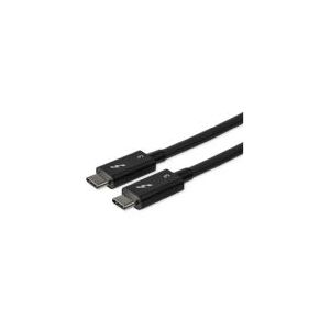 StarTech.com 2.6ft (80cm) Thunderbolt 3 Cable, 40Gbps, 100W PD, 4K/5K Video, Thunderbolt-Certified, Compatible w/ TB4/USB 3.2/DisplayPort - Thunderbolt kabel - 24 pin USB-C (han) til 24 pin USB-C (han) - Thunderbolt 3 / USB / DisplayPort - 80 cm - 4K supp