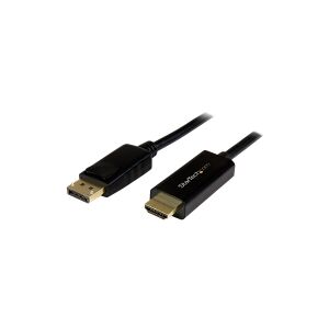 StarTech.com 6.5 ft / 2m DisplayPort to HDMI converter cable - 4K (DP2HDMM2MB) - Adapterkabel - DisplayPort han til HDMI han - 2 m - sort - 4K support - for P/N: DK30CH2DEP, DK30CH2DEPUE, DK30CH2DPPD, DK30CH2DPPDU, DK30CHDDPPD, DK30CHDPPDUE