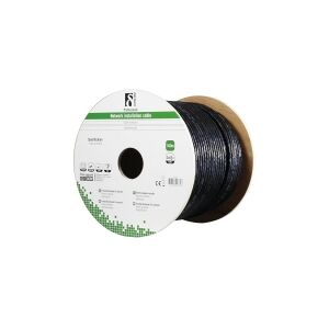 DELTACO TP-52 - Bulkkabel - 100 m - SFTP - CAT 6a - IEEE 802.5/IEEE 802.3 - halogenfri, solid - sort