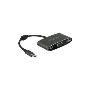 Delock - Ekstern videoadapter - VL101 - USB-C 3.1 - VGA - grå - detailsalg