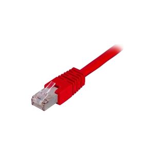 DELTACO STP-620R - Patchkabel - RJ-45 (han) til RJ-45 (han) - 20 m - foldet uskærmet snoet par (F/UTP) - CAT 6 - formet - rød