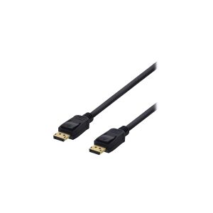 DELTACO DP-1030D - DisplayPort kabel - DisplayPort (han) til DisplayPort (han) - DisplayPort 1.2 - 3 m - 4K support - sort