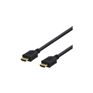 DELTACO HDMI-1070D - HDMI-kabel med Ethernet - HDMI han til HDMI han - 10 m - sort - 4K support