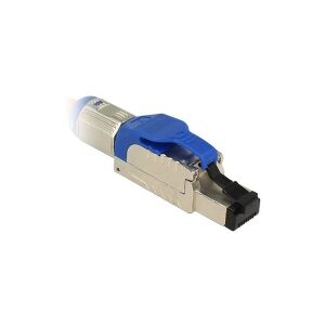 Delock - Netværk-konnektor - RJ-45 (han) - 6.6 cm - STP - CAT 8 - booted - metal