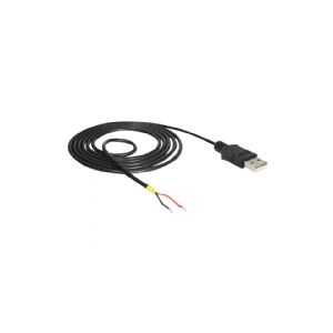 Delock - USB-kabel - USB (han) til uisoleret ledning - 1.5 m - sort