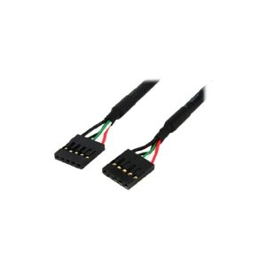 StarTech.com 5 Pin USB 2.0 Header - 18 in USB IDC Motherboard Header Cable - F/F (USBINT5PIN) - USB-kabel - 5 pin IDC (hun) til 5 pin IDC (hun) - USB 2.0 - 45.7 cm - sort