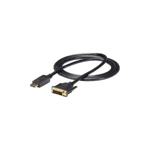 StarTech.com DisplayPort to DVI Cable - 6ft / 2m - 1920 x 1200 - M/M – DP to DVI Adapter Cable – Passive DisplayPort Monitor Cable (DP2DVI2MM6) - Adapterkabel - DVI-D (han) til DisplayPort (han) - 1.8 m - sort