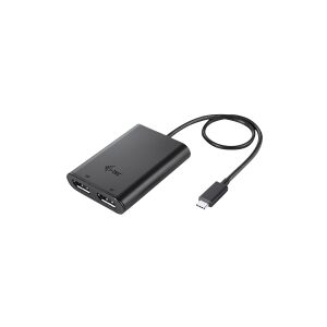 i-Tec - Ekstern videoadapter - USB-C 3.1 - 2 x DisplayPort - sort