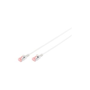 DIGITUS Slim - Patchkabel - RJ-45 (han) til RJ-45 (han) - 15 m - UTP - CAT 6 - halogenfri, formet, knastfri - grå