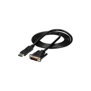 StarTech.com 6ft / 1.8m DisplayPort to DVI Cable - 1920x1200 - DVI Adapter Cable - Multi Monitor Solution for DP to DVI Setup (DP2DVIMM6) - DisplayPort kabel - DisplayPort (han) til DVI-D (han) - 1.8 m - sort - for P/N: DPPNLFM3, DPPNLFM3PW