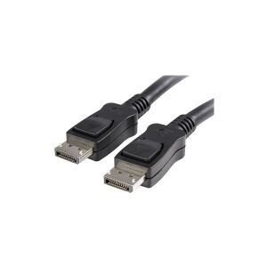 StarTech.com 3m Certified DisplayPort 1.2 Cable M/M with Latches DP 4k - DisplayPort kabel - DisplayPort (han) til DisplayPort (han) - 3 m - haspet, formet - sort