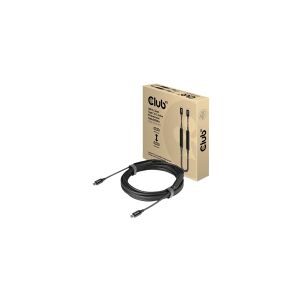 Club-3d Club 3D CAC-1535 - USB-kabel - 24 pin USB-C (han) til 24 pin USB-C (han) - USB 3.2 Gen 2 / DisplayPort 1.4 - 20 V - 3 A - 5 m - aktiv, USB Power Delivery (3A, 60W), 8K support, tovejs