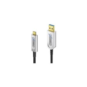 PureLink FiberX Series FX-I530 - USB-kabel - 24 pin USB-C (han) til USB Type A (han) - USB 3.1 Gen 2 - 10 m - Active Optical Cable (AOC) - sort