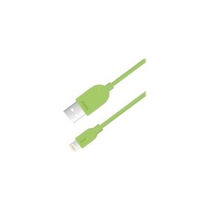 Sinox beslag Sinox i-Media - Lightning-kabel - USB han til Lightning han - 2 m - grøn
