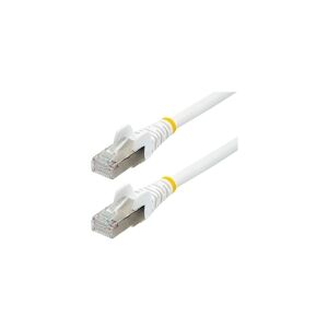 StarTech.com 5m CAT6a Ethernet Cable - White - Low Smoke Zero Halogen (LSZH) - 10GbE 500MHz 100W PoE++ Snagless RJ-45 w/Strain Reliefs S/FTP Network Patch Cord - Patchkabel - RJ-45 (han) til RJ-45 (han) - 5 m - S/FTP - CAT 6a - IEEE 802.3bt - halogenfri, 