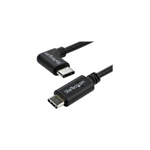 StarTech.com Right Angle USB-C Cable - 1m / 3 ft - Reversible - M/M - USB Type C Cable - USB-C Charge Cable - USB C to USB C Cable (USB2CC1MR) - USB-kabel - 24 pin USB-C (han) lige til 24 pin USB-C (han) højrevinklet - USB 2.0 - 1 m - sort - for P/N: DKT3