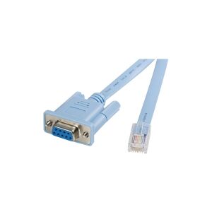 StarTech.com 6 ft RJ45 to DB9 Cisco Console Management Router Cable - M/F Serial Console Cable (DB9CONCABL6) - Serielt kabel - RJ-45 (han) til DB-9 (hun) - 1.8 m - blå - for P/N: EC1S952, EC2S952, IES101002SFP