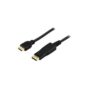 DELTACO DP-3020 - Adapterkabel - DisplayPort-han til HDMI-han - 2 m