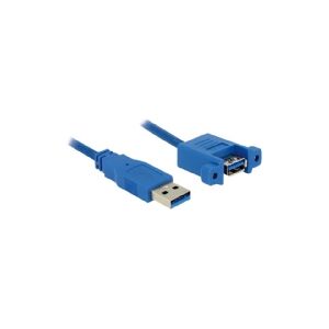 Delock Panel-mount - USB-kabel - USB Type A (hun) til USB Type A (han) - USB 3.0 - 1 m