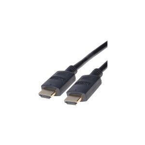 PremiumCord - HDMI-kabel med Ethernet - HDMI han til HDMI han - 15 m - tripel-afskærmet - sort - 4K support