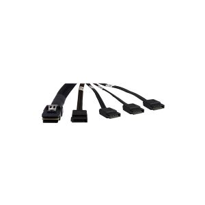 Inter-Tech Elektronik Handels Inter-Tech - ATA/SAS-kabel - Serial ATA 150/300/600 - overkrydsning - 36 pin 4i Mini MultiLane til SATA - 65 cm - sort