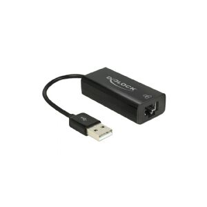 Delock Adapter USB 2.0 > LAN 10/100 Mb/s - Netværksadapter - USB 2.0 - 10/100 Ethernet
