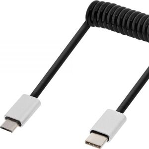 Usb-C 3.1 Til Usb Micro-B 2.0 Han Spiral Kabel - 2 M