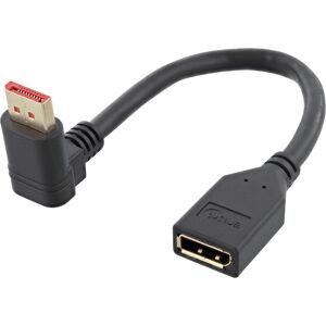 Displayport Adapter Kabel - Han/hun - Opad Vinklet - 0.15 M