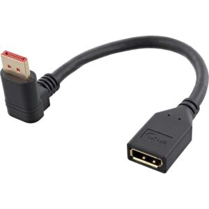 Displayport Adapter Kabel - Han/hun - Nedad Vinklet - 0.15 M