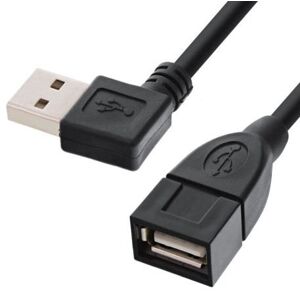 Usb Kabel 2.0 - Usb-A Han / Usb-A Hun - Vinklet -  1 M